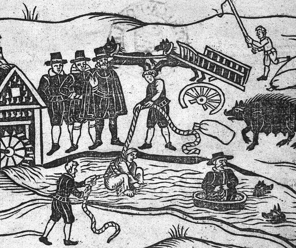 Witches apprehended 1613 – demonstration of ‘ducking’