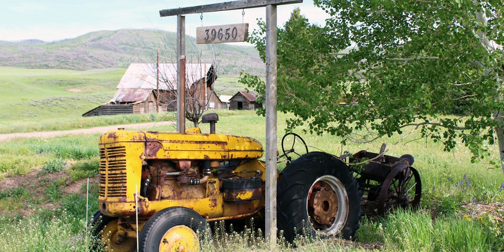 Farm tractor at Stanko Ranch in Routt County