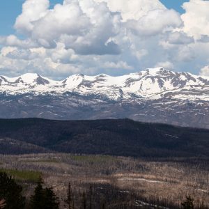 The Medicine Bow mountains as seen from CSU's Mountain campus