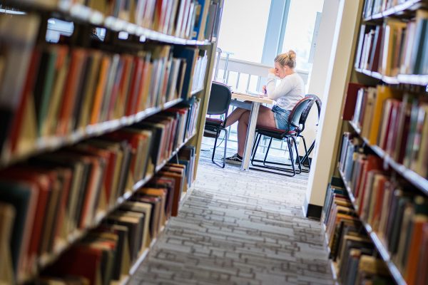 Stacks of books at the Morgan Library