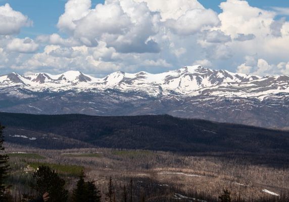 The Medicine Bow mountains as seen from CSU's Mountain campus