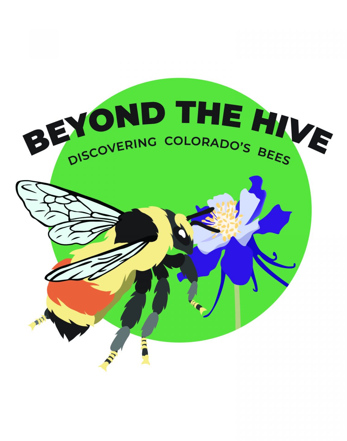 Graphic of a bee on a flower